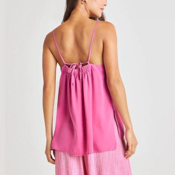Splendid Elena Tunic Adjustable Tank Top Pink Women Small 100% Lyocell - Picture 3 of 10
